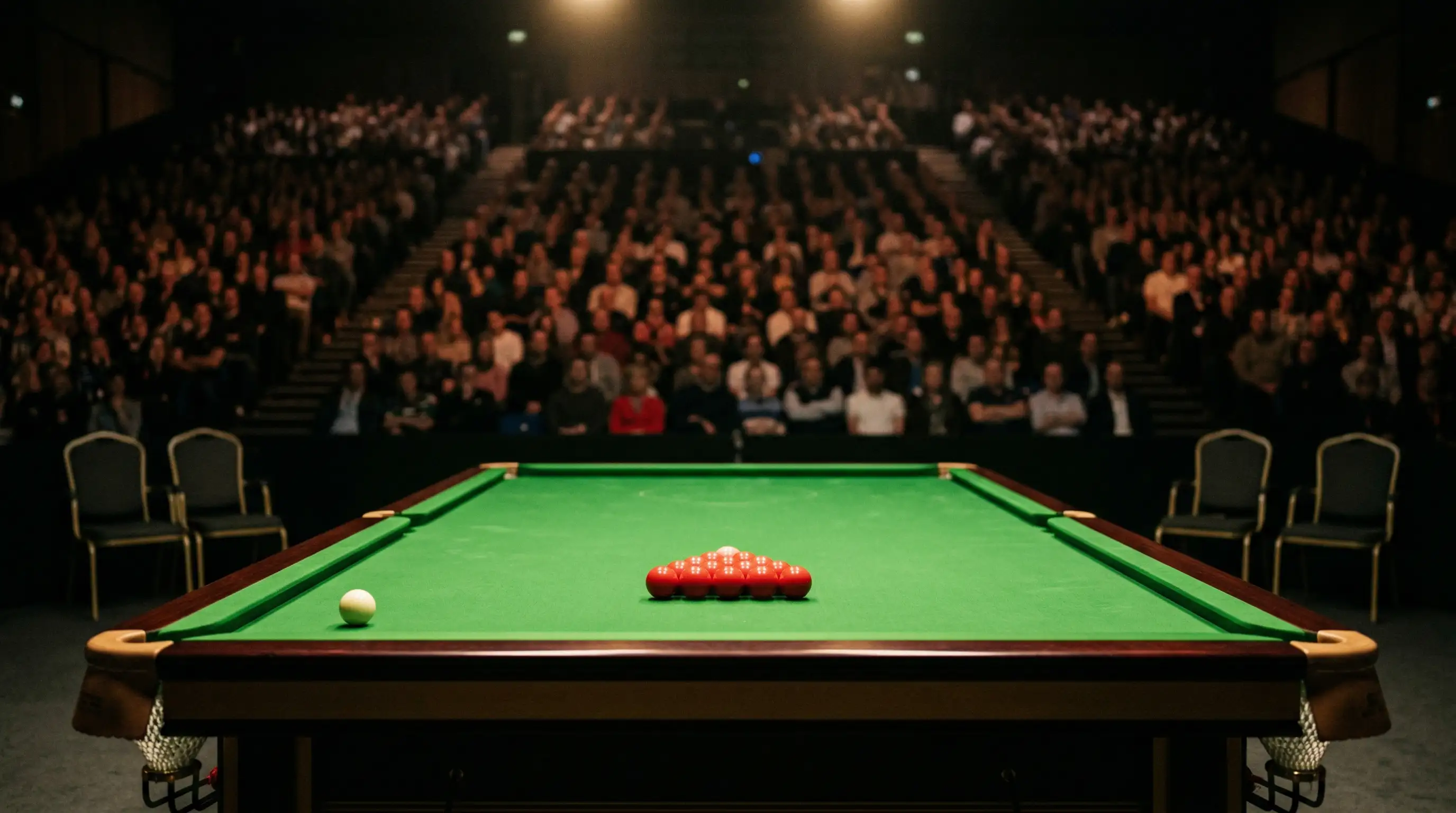Snookertafel tijdens het British Open toernooi in The Centaur, Cheltenham